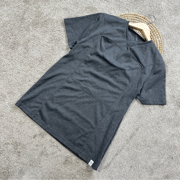 Lalabu Men’s Baby Dad Shirt Shortsleeve V-Neck in Gray Size L - Picture 3 of 14